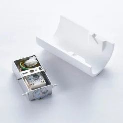 Lindby LED wandlamp Jenke, hoogte 16 cm, wit, gips