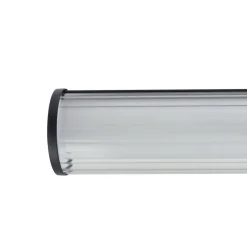 Lindby LED wandlamp Kirka, zwart, metaal, IP44, 90cm, CCT