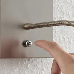 Lindby LED wandlamp Legera, 11 cm, nikkelkleurig, flexibele arm