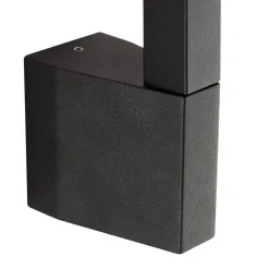 Lindby LED wandlamp Neano, 80cm, zwart, metaal, IP54