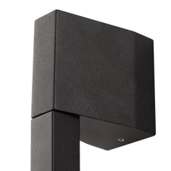 Lindby LED wandlamp Neano, 120cm, zwart, metaal, IP54