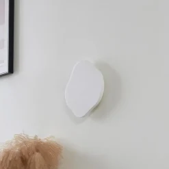 Lindby LED wandlamp Nielson, wit, gips, 30 x 30 cm