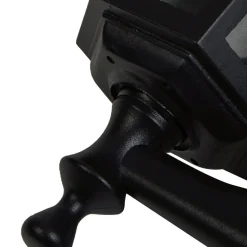 Lindby LED wandlamp op zonne-energie Sayata, zwart, aluminium, lantaarn