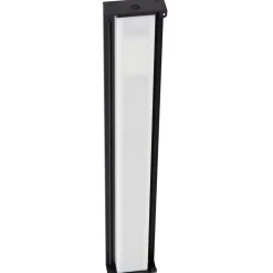 Lindby LED wandlamp op zonne-energie Laarni, dimbaar, IP54, zwart