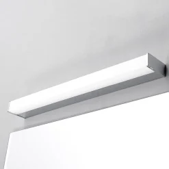 Lindby LED wandlamp Philippa, hoekig, 59 cm, chroom, IP44