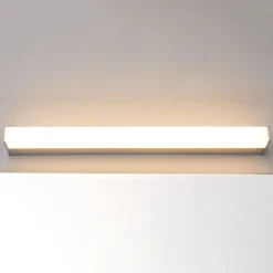 Lindby LED wandlamp Philippa, hoekig, 59 cm, chroom, IP44