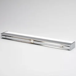 Lindby LED wandlamp Philippa, hoekig, 59 cm, chroom, IP44