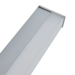 Lindby LED wandlamp Philippa, hoekig, 59 cm, aluminiumkleurig, IP44