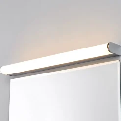 Lindby LED wandlamp Philippa, afgerond, 58cm, chroom, IP44