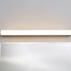 Lindby LED wandlamp Philippa, afgerond, 58cm, chroom, IP44