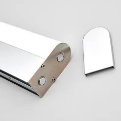 Lindby LED wandlamp Philippa, afgerond, 58cm, chroom, IP44