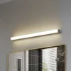 Lindby LED wandlamp Philippa, hoekig, 89 cm, aluminiumkleurig, IP44