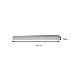 Lindby LED wandlamp Philippa, hoekig, 89 cm, aluminiumkleurig, IP44