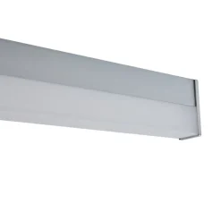 Lindby LED wandlamp Philippa, hoekig, 89 cm, aluminiumkleurig, IP44