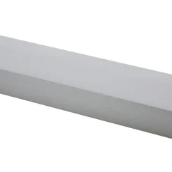 Lindby LED wandlamp Philippa, hoekig, 89 cm, aluminiumkleurig, IP44