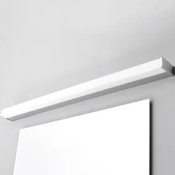 Lindby LED wandlamp Philippa, hoekig, 89 cm, chroom, IP44