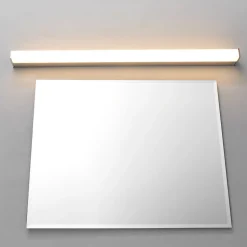 Lindby LED wandlamp Philippa, hoekig, 89 cm, chroom, IP44
