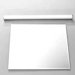 Lindby LED wandlamp Philippa, hoekig, 89 cm, chroom, IP44