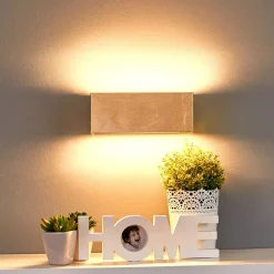 Lindby LED wandlamp Quentin, 23cm breed, goudkleurig, metaal