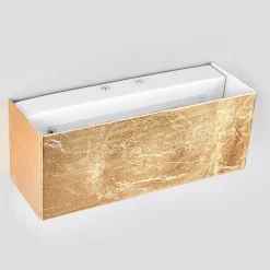 Lindby LED wandlamp Quentin, 23cm breed, goudkleurig, metaal