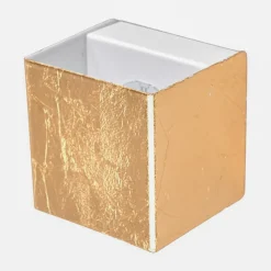 Lindby LED wandlamp Quentin, 9 cm breed, goudkleurig, metaal