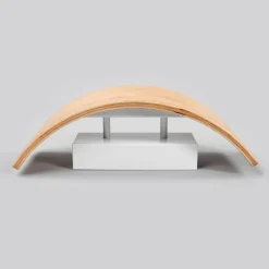 Lindby LED wandlamp Rafailia, breedte 33cm, hout, 3.000K