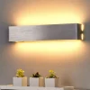 Lindby LED wandlamp Ranik, 40 cm, aluminiumkleurig, metaal