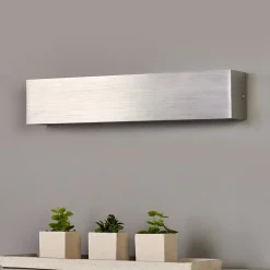 Lindby LED wandlamp Ranik, 40 cm, aluminiumkleurig, metaal