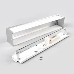 Lindby LED wandlamp Ranik, 40 cm, aluminiumkleurig, metaal