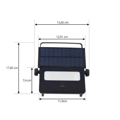 Lindby LED wandlamp Rikard, zwart, roestvrij staal