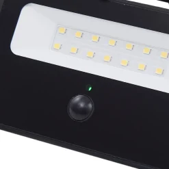 Lindby LED wandlamp Rikard, zwart, roestvrij staal