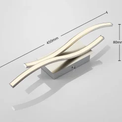 Lindby LED wandlamp Safia, 45 cm, nikkelkleurig, metaal