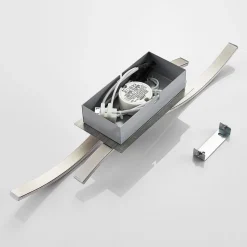 Lindby LED wandlamp Safia, 45 cm, nikkelkleurig, metaal