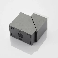 Lindby LED wandlamp Sally, 15 cm, antraciet, IP54, sensor