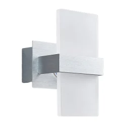 Lindby LED wandlamp Yorick, hoogte 18 cm, aluminium, wit, metaal