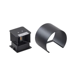 Lindby LED-buitenwandlamp Nivar, rond, zwart, IP54