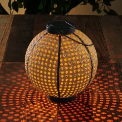 Lindby Lemark LED-lantaarn op zonne-energie, wereldbol, draagbaar