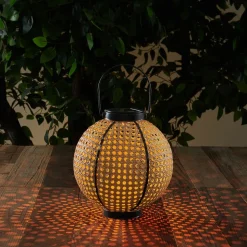 Lindby Lemark LED-lantaarn op zonne-energie, wereldbol, draagbaar