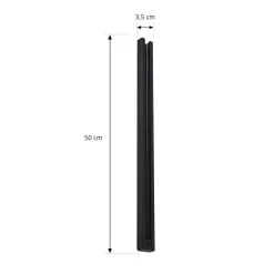 Lindby Linaro stroomrail, 50 cm, zwart, 1-fase railsysteem