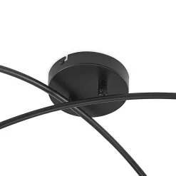 Lindby Lioma plafondlamp, 4-lamps, zwart