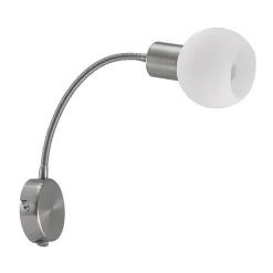Lindby Lioma wandlamp met flexibele arm, nikkel