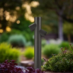 Lindby Lolani aluminium tuinpadverlichting 2-lamps 60 cm