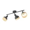 Lindby Lonnaris spot, rotan, 3-lamps, langwerpig