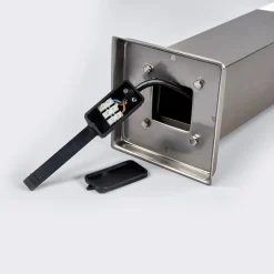 Lindby Lorian sokkellamp, 45 cm, roestvrij staal, IP44, E27