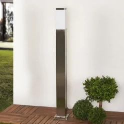 Lindby Lorian tuinpadverlichting, 100 cm, roestvrij staal, IP44, E27