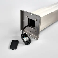 Lindby Lorian tuinpadverlichting, 100 cm, roestvrij staal, IP44, E27