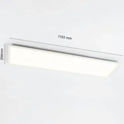 Lindby Luay LED paneel, 120 x 30 cm, wit, 3000-6000K
