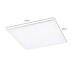 Lindby Luay LED paneel, 60 x 60 cm, wit, 3000-6000K