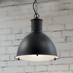 Lindby Luciane buiten hanglamp, zwart, aluminium, Ø 31,8 cm