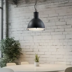 Lindby Luciane buiten hanglamp, zwart, aluminium, Ø 31,8 cm